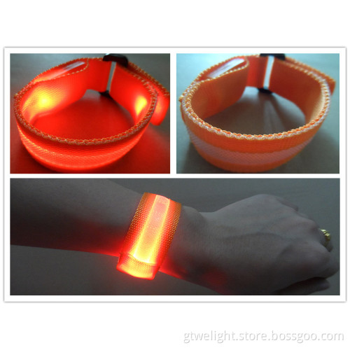 Flashing Light Spike Bracelet Orange